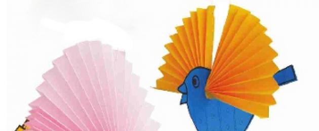 Птички из бумаги для детей, открыток или декора. Птицы из бумаги своими руками (схемы, шаблоны) Птичка объемная
