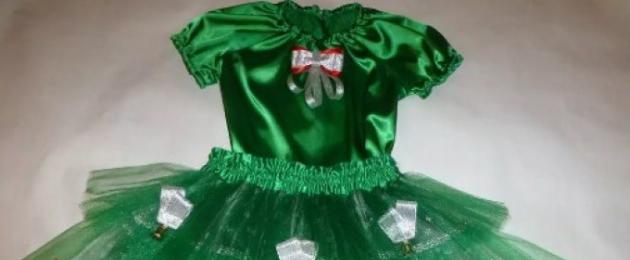 Шьём костюмы ёлочки, конфетки и принцессы на Новый год. Как сшить красивый костюм елочки для девочки на Новый год: идеи нарядов и способы их пошива Выкройка платье елка новый год