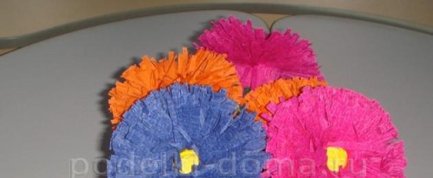 Цветы из гофрированной бумаги своими руками картины. Как сделать цветы из гофробумаги (60 фото)